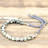 Armband Crystal Charcoal String Bracelet - Dalmation Jasper